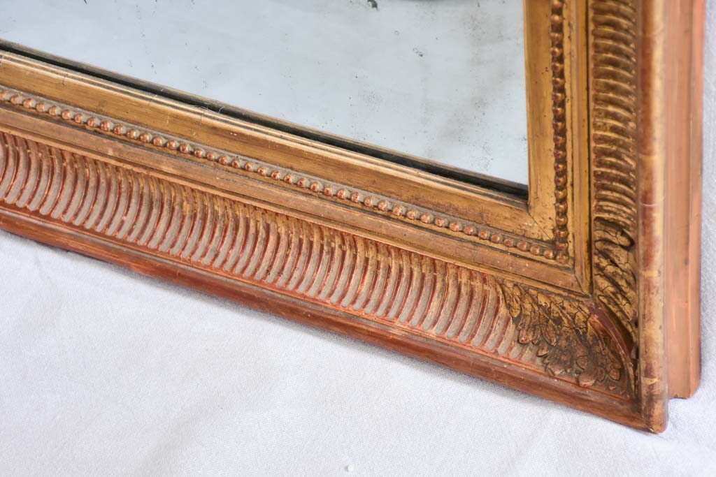 Large 19th-century Louis XVI style gilt mirror 35½" x 46½"