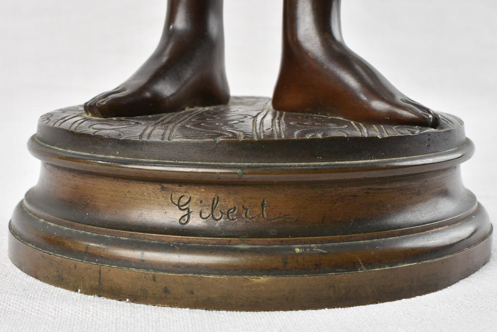 Classy 30's bathroom bronze statue