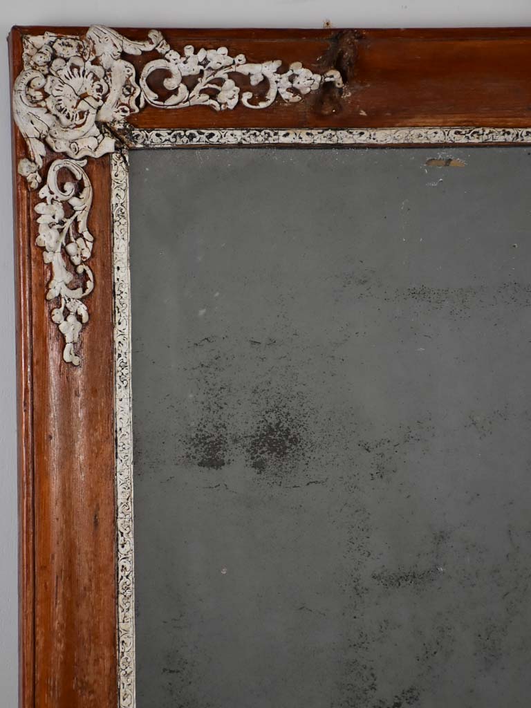 Aged French mirror with wear