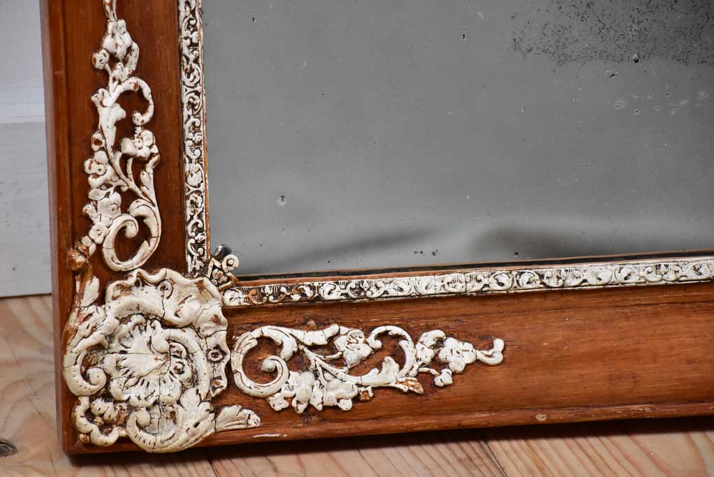 Timeworn large vintage French mirror