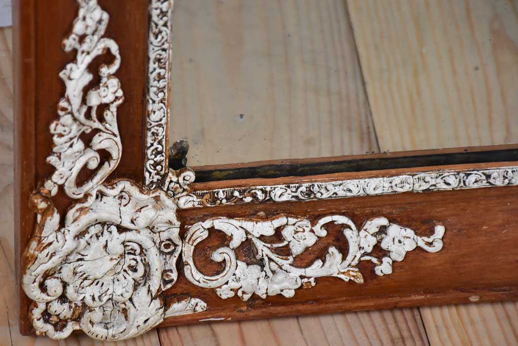 Classic French mirror with stucco floral