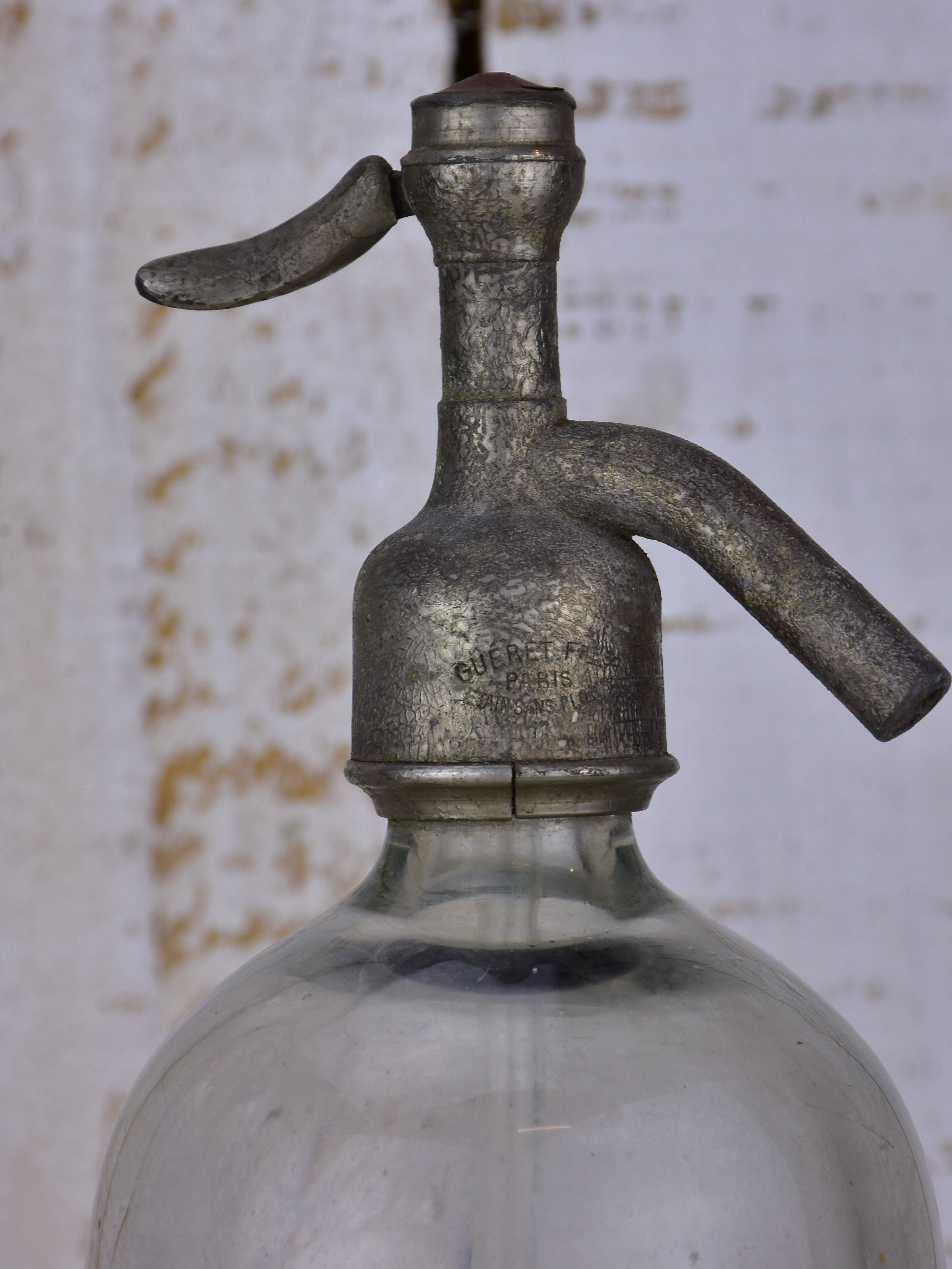Antique French Seltzer bottle - grey