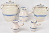 Aged Martres-Tolosane lidded ceramic pots