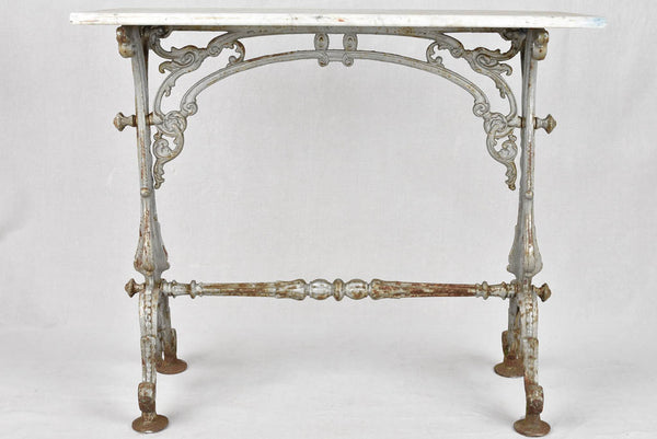 Silver patina cast iron Bistro table
