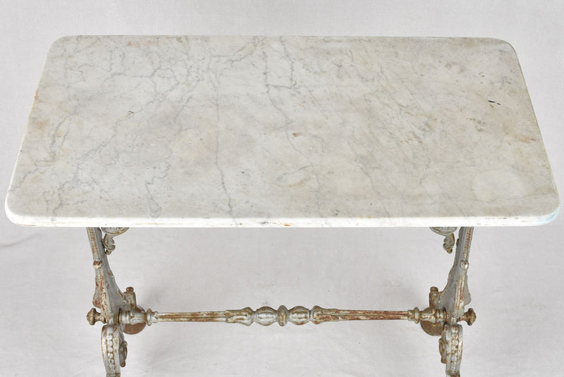 Refined marble rectangular Bistro table