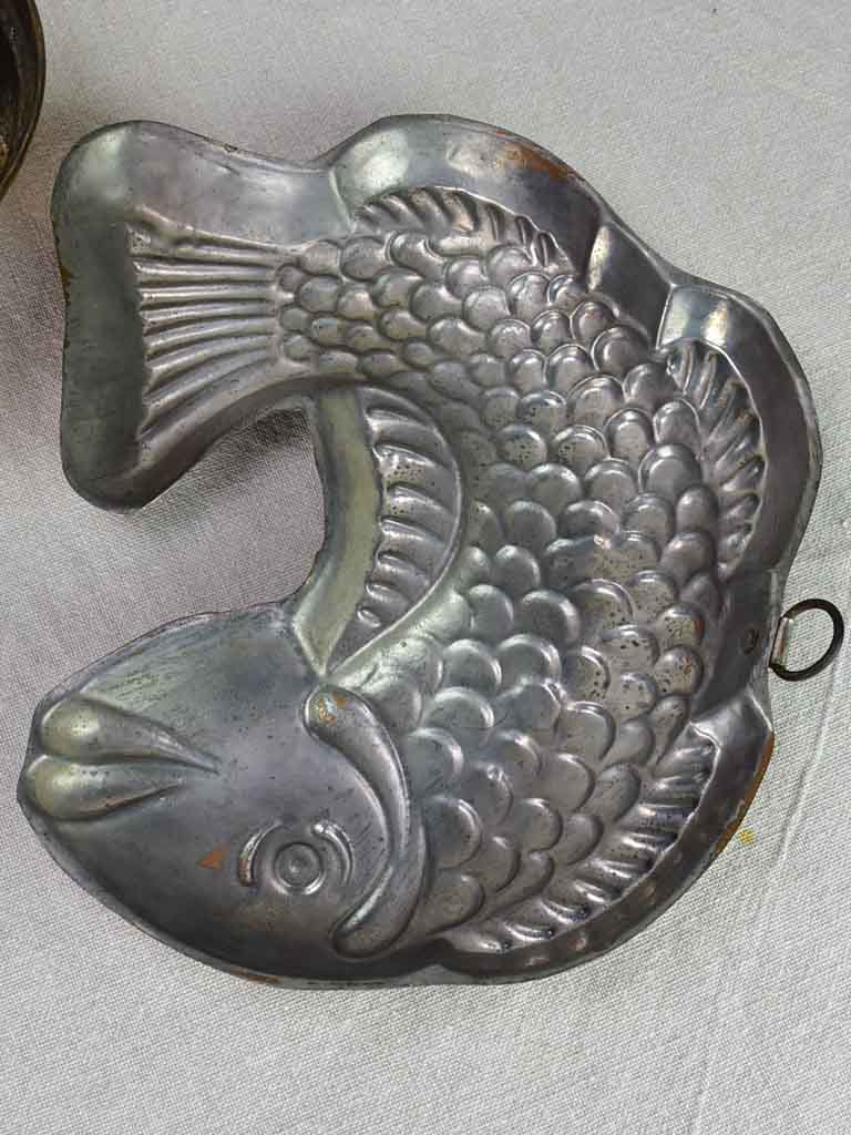 Collection of three 18th and 19th century French copper molds - fish