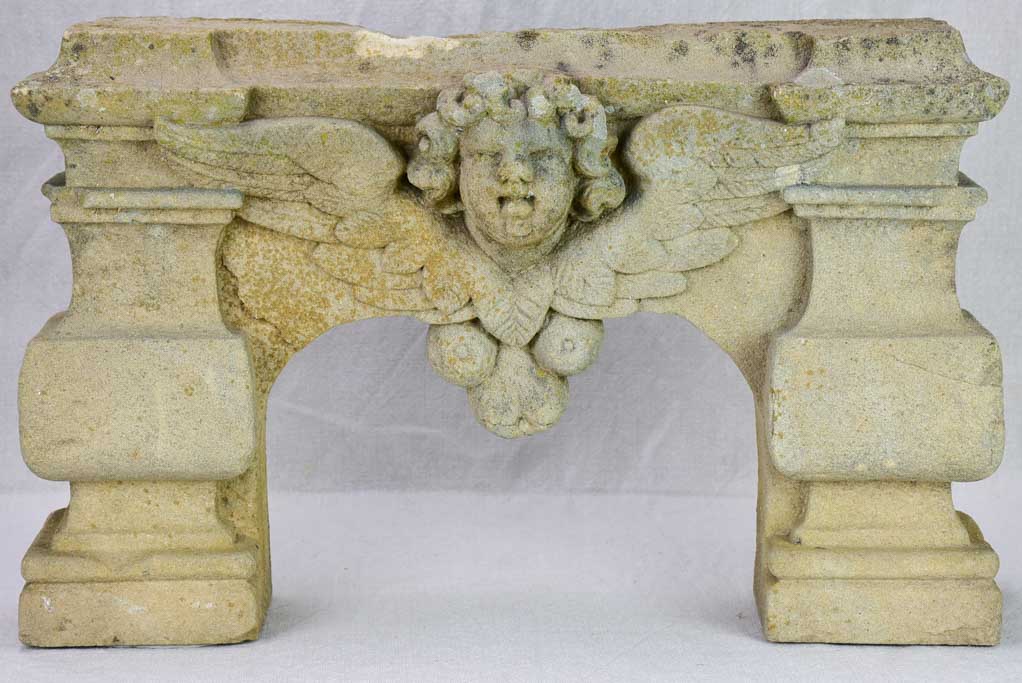 17th Century salvaged pink granite stone arch 22" x 14¼"