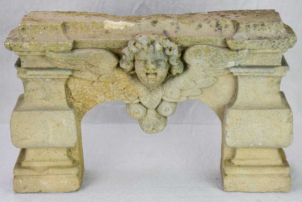 17th Century salvaged pink granite stone arch 22" x 14¼"
