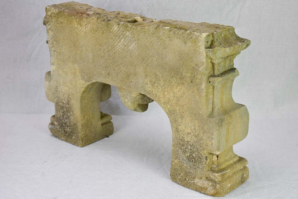 17th Century salvaged pink granite stone arch 22" x 14¼"