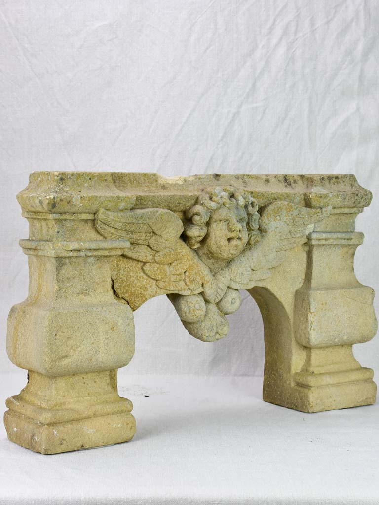 17th Century salvaged pink granite stone arch 22" x 14¼"