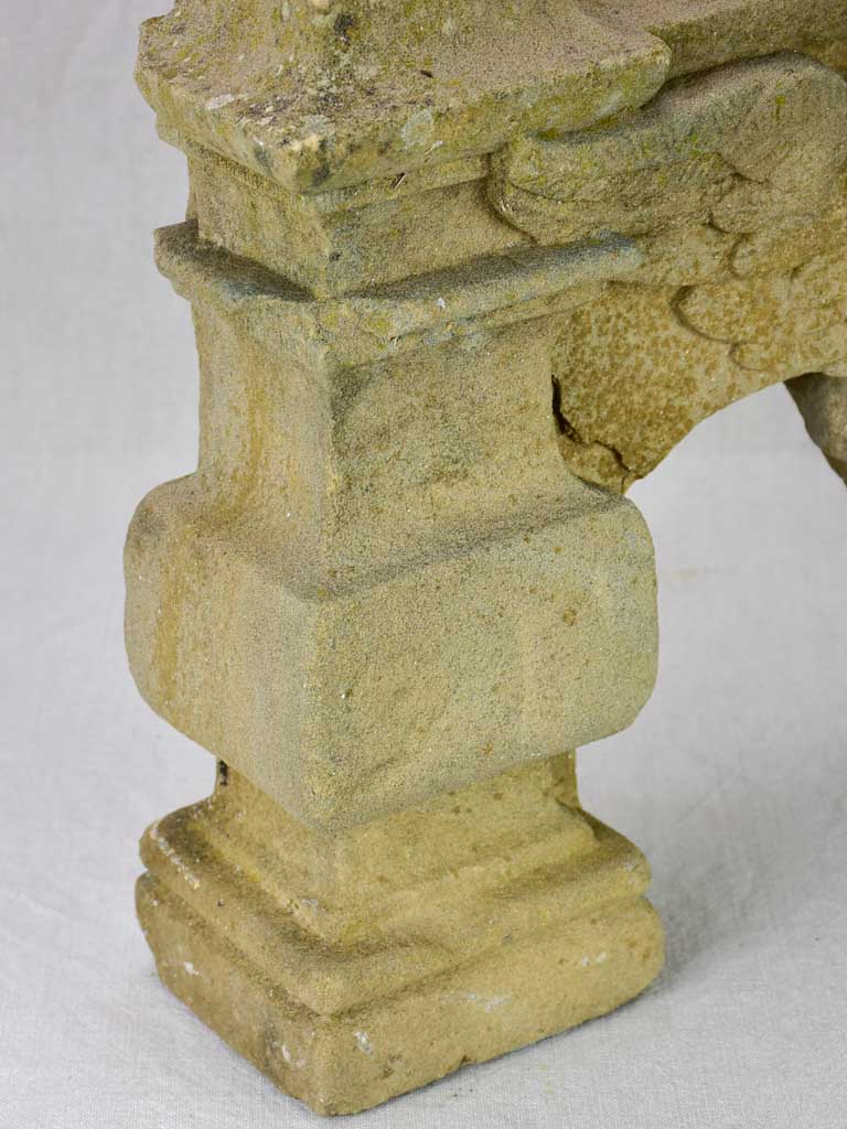 17th Century salvaged pink granite stone arch 22" x 14¼"
