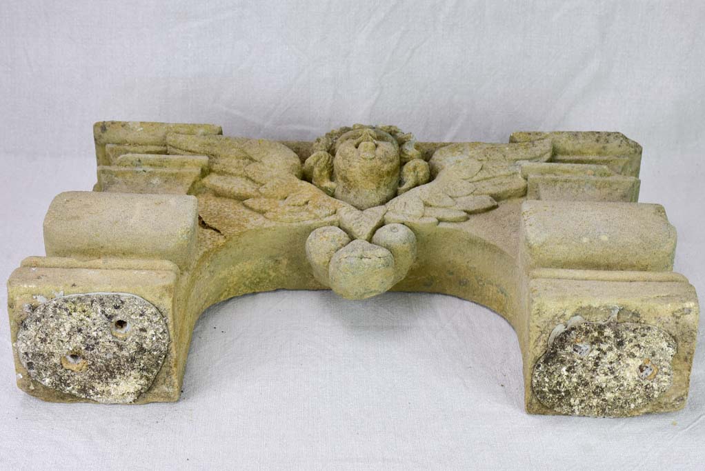 17th Century salvaged pink granite stone arch 22" x 14¼"