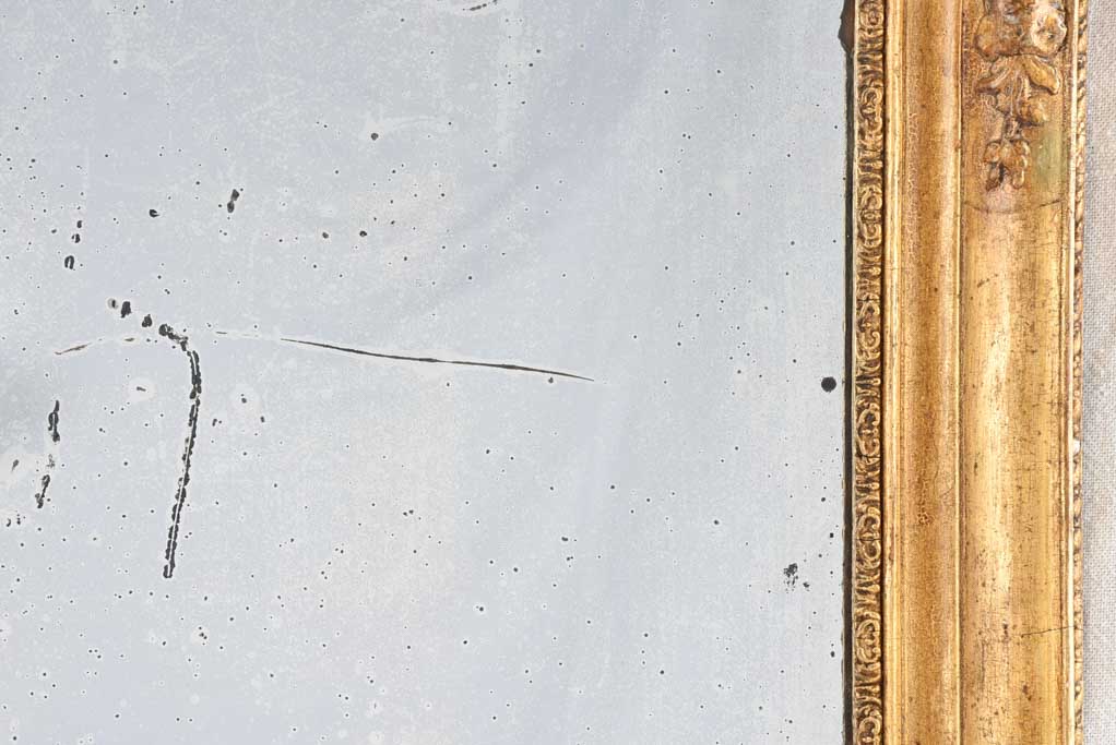 Gold Louis Philippe mirror w/ rounded frame
