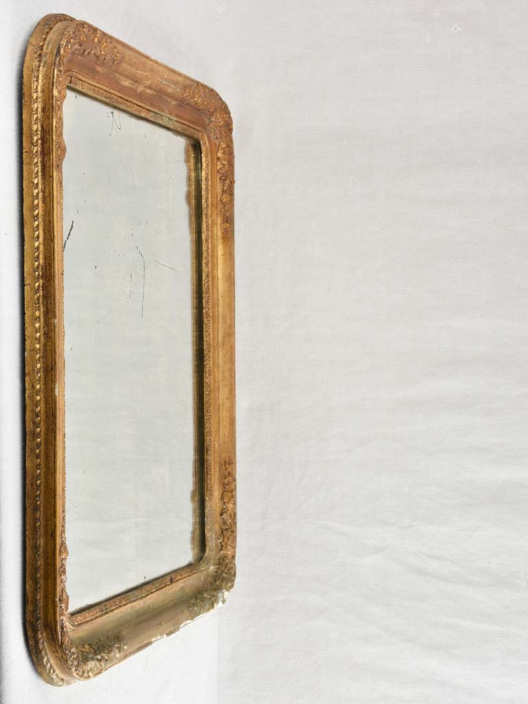 Gold Louis Philippe mirror w/ rounded frame