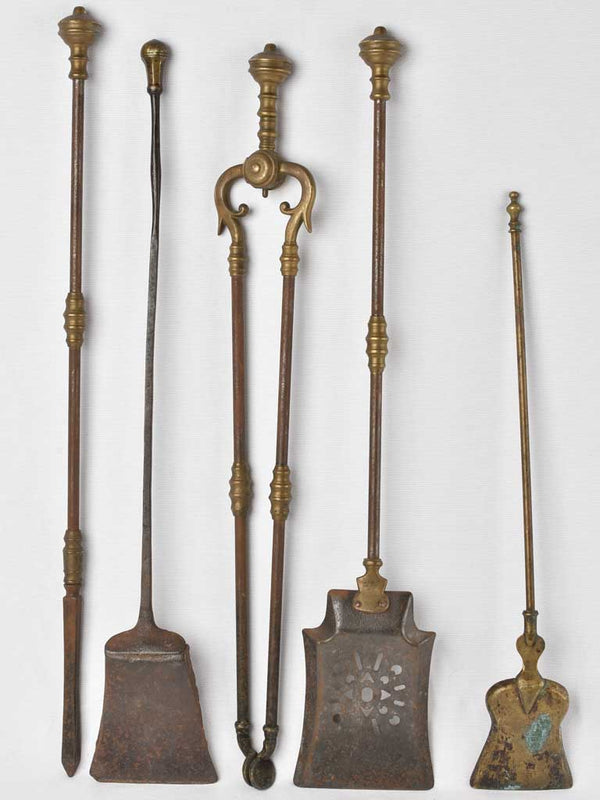Elegant nineteenth-century fireplace accessories