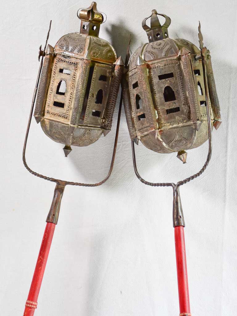Pair of 18th-century Venetian processional church lanterns