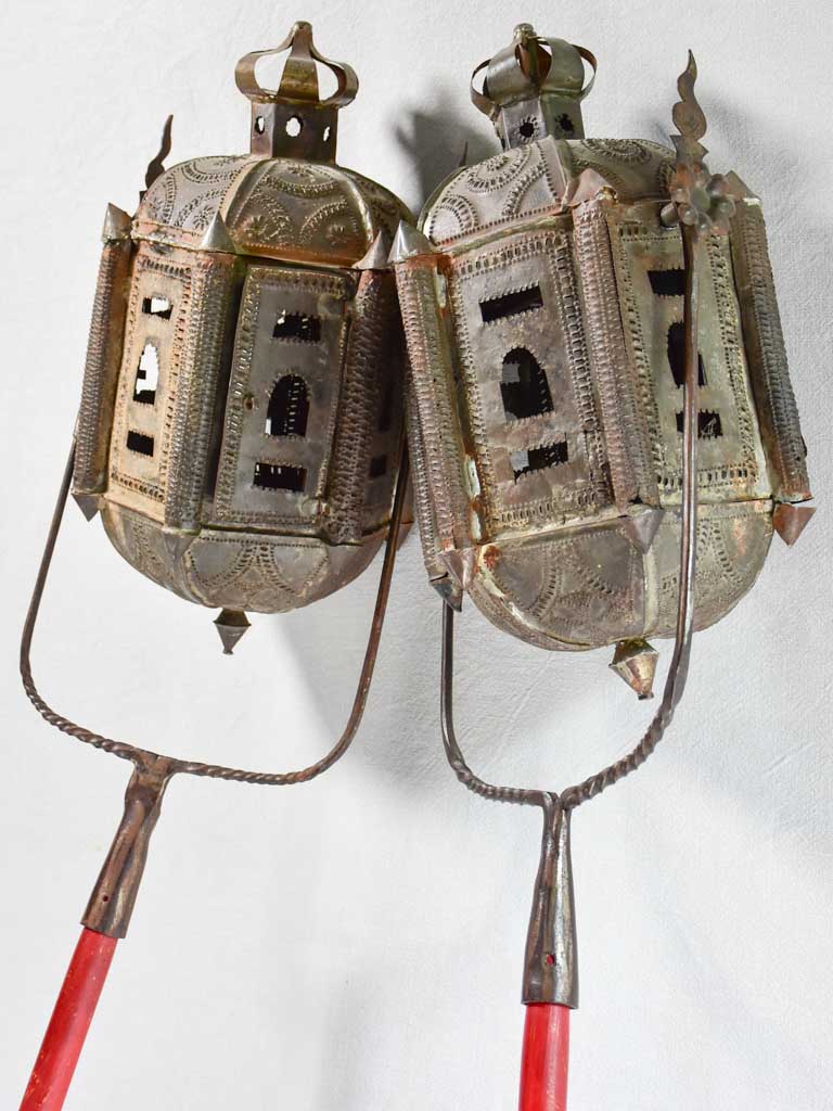 Pair of 18th-century Venetian processional church lanterns
