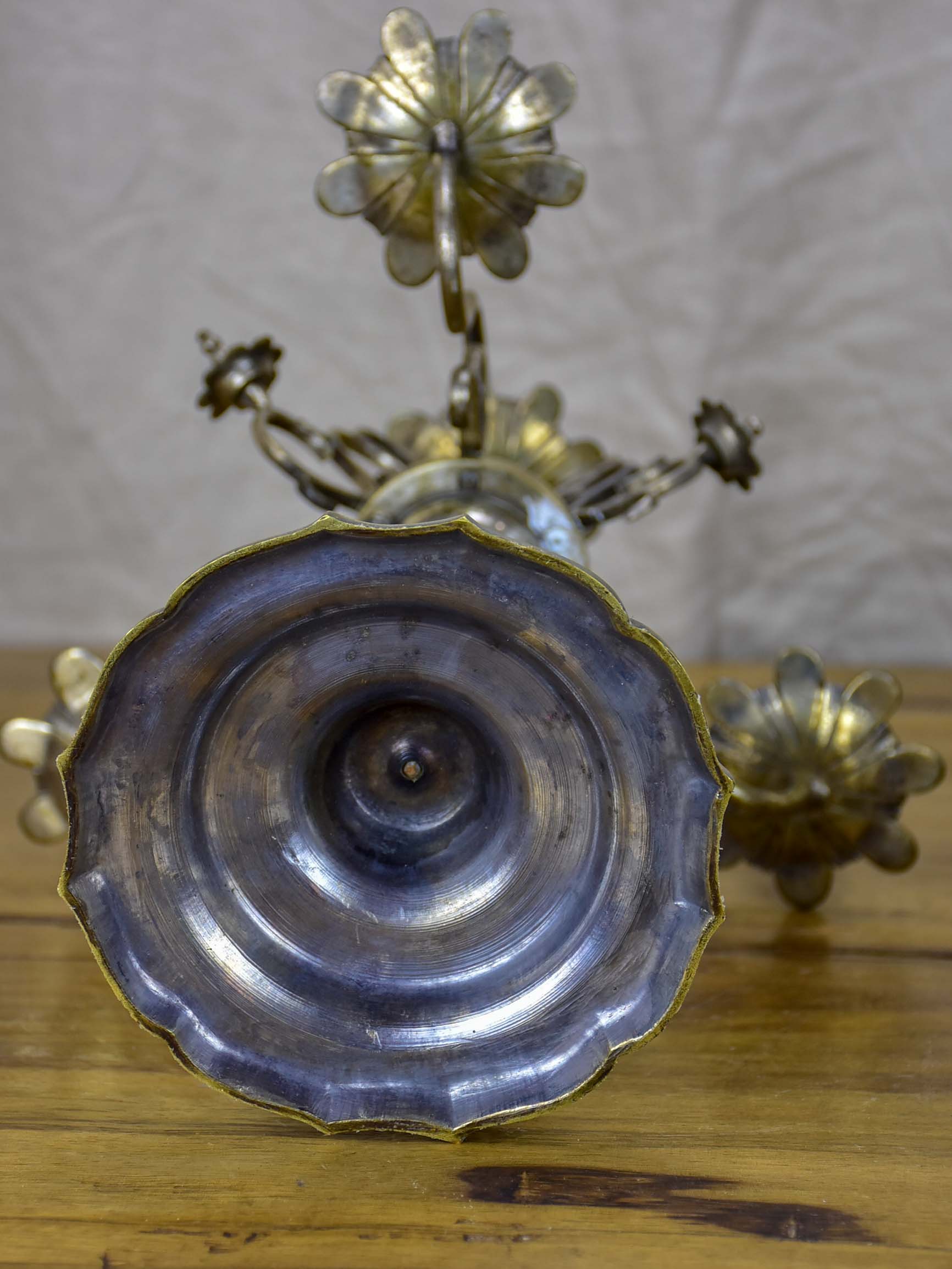 Pair of rustic late 19th Century candlesticks - 4 candles