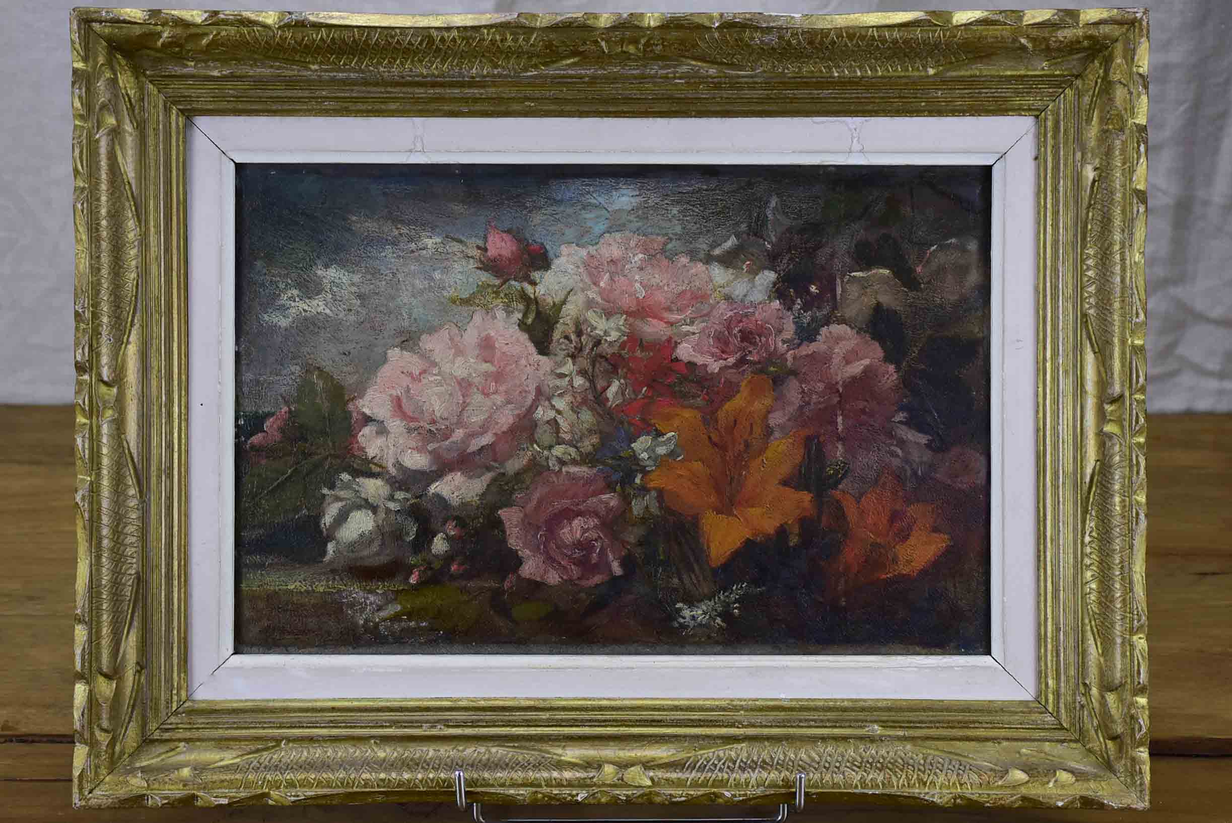 Late 19th Century French floral painting 21 ¼'' x 15 ¾''