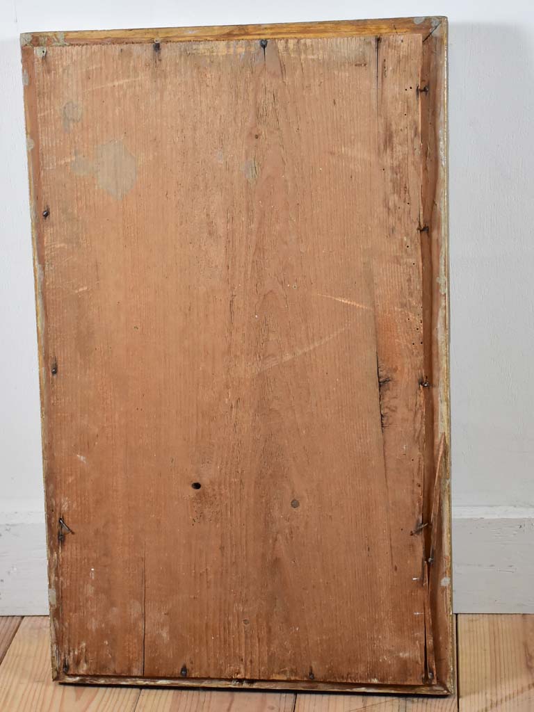 Small late 19th-century rectangular mirror with silver-leaf frame