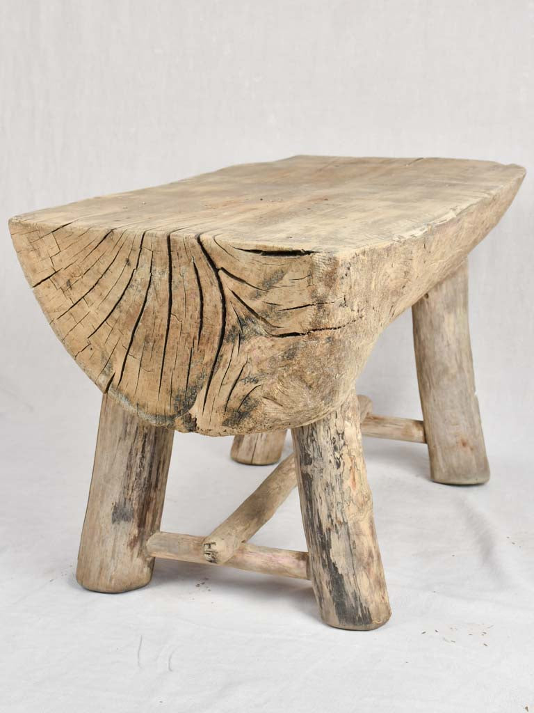 Primitive driftwood bench seat 41"