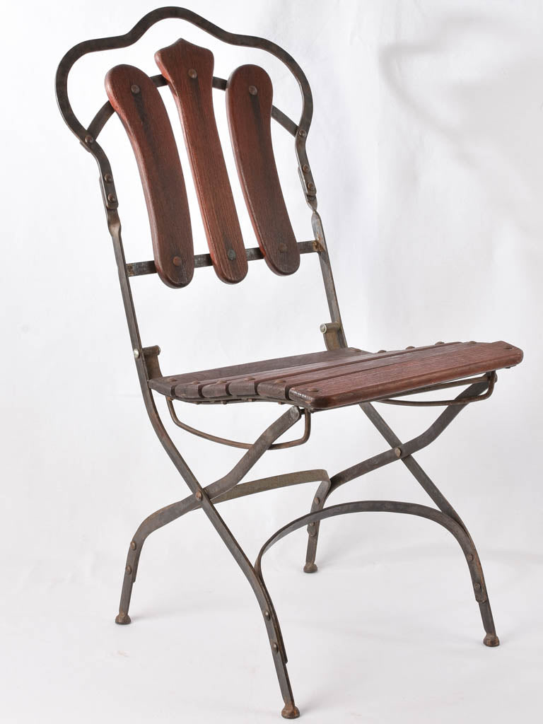 Set of 8 folding French garden chairs