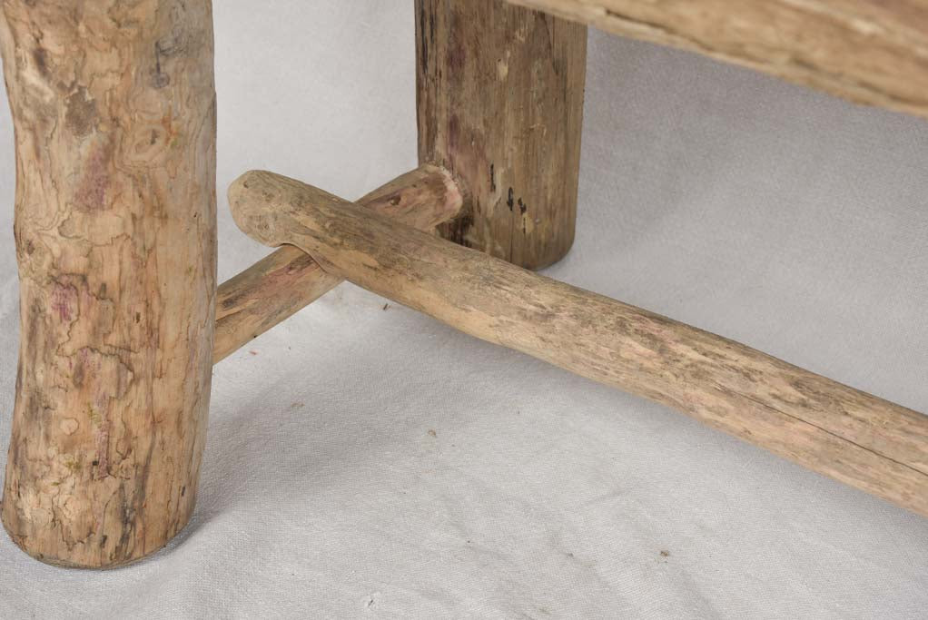 Primitive driftwood bench seat 41"