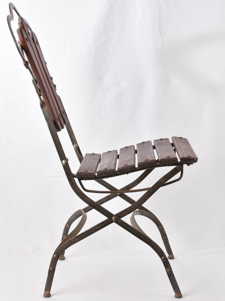 Set of 8 folding French garden chairs