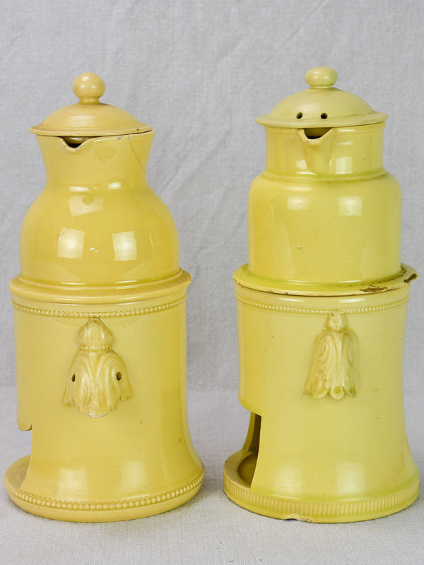 Yellow Delicate Apt Faience Tea Pots