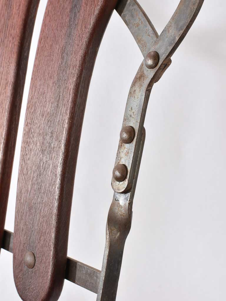 Set of 8 folding French garden chairs