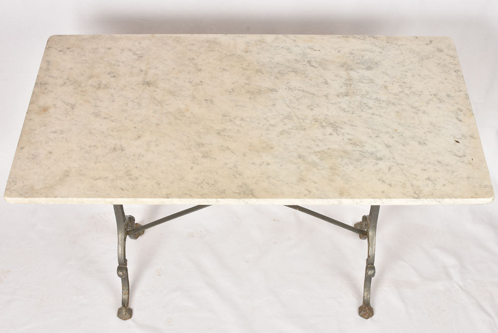 Classic Carrara marble bistro table