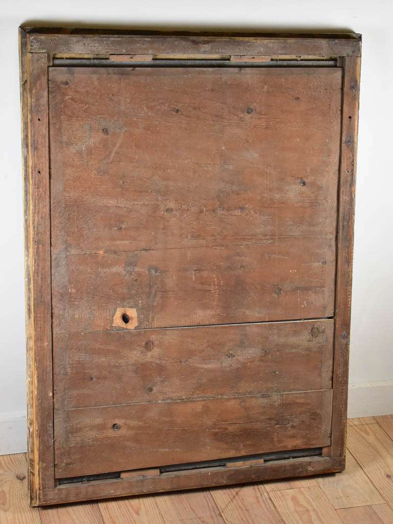 Very large 18th-century Directoire mirror with timeworn glass 32" x 44"