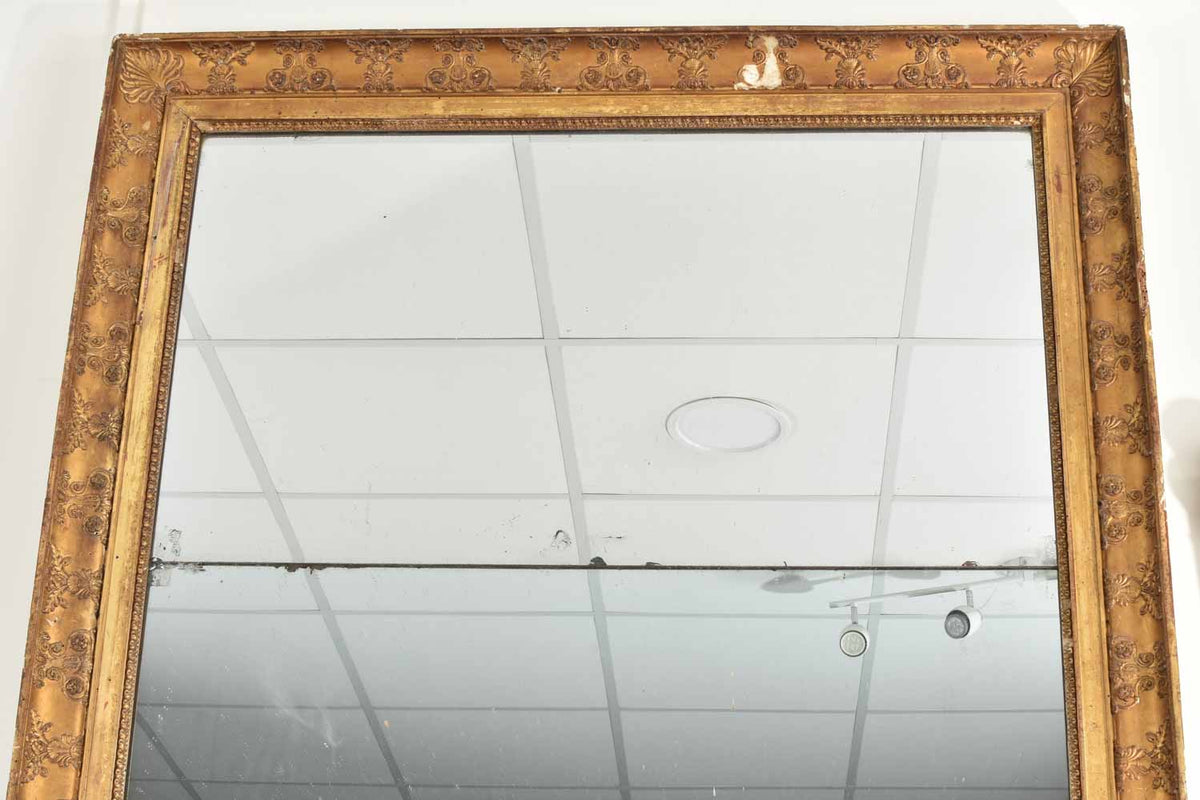 Large gilt Directoire mirror with two panes 46" x 73¾"