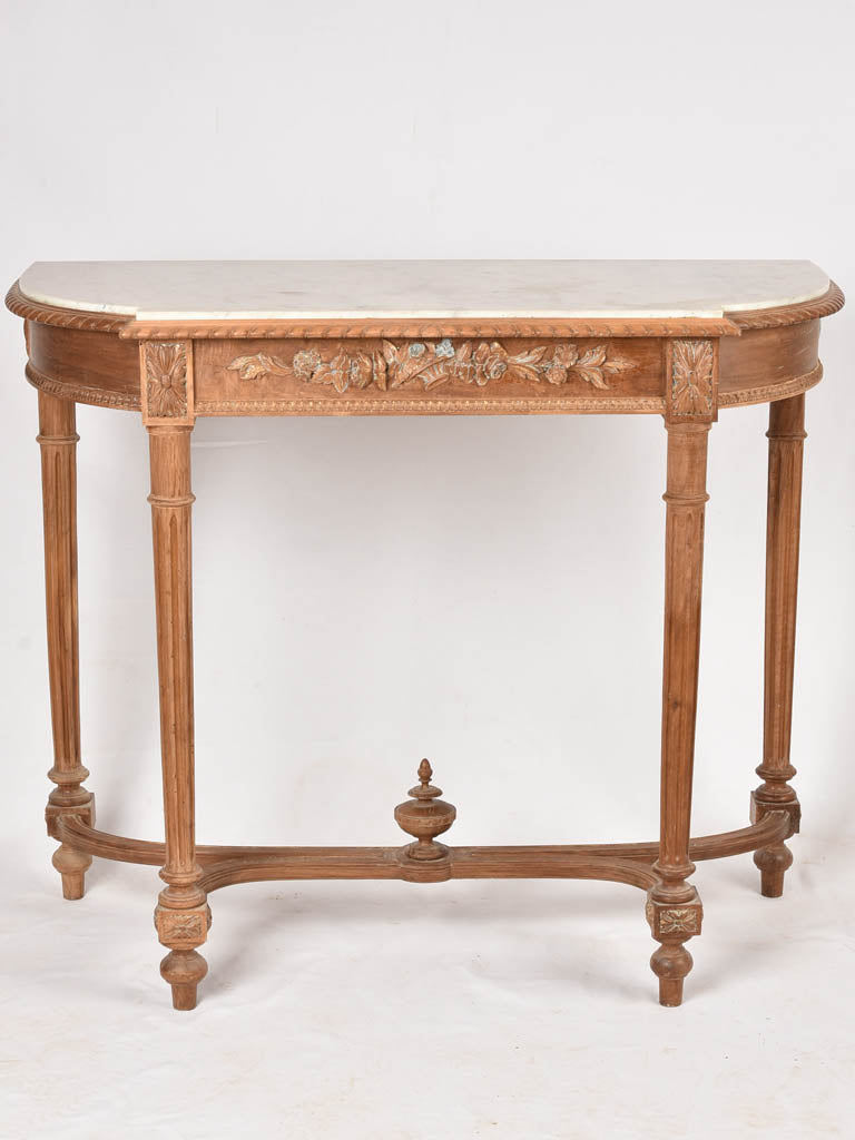Warm brown walnut wood console