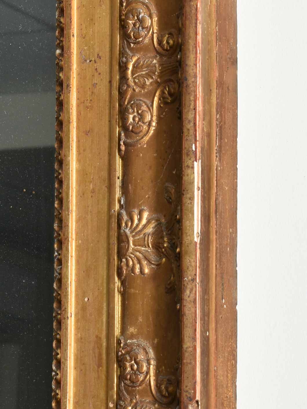 Large gilt Directoire mirror with two panes 46" x 73¾"