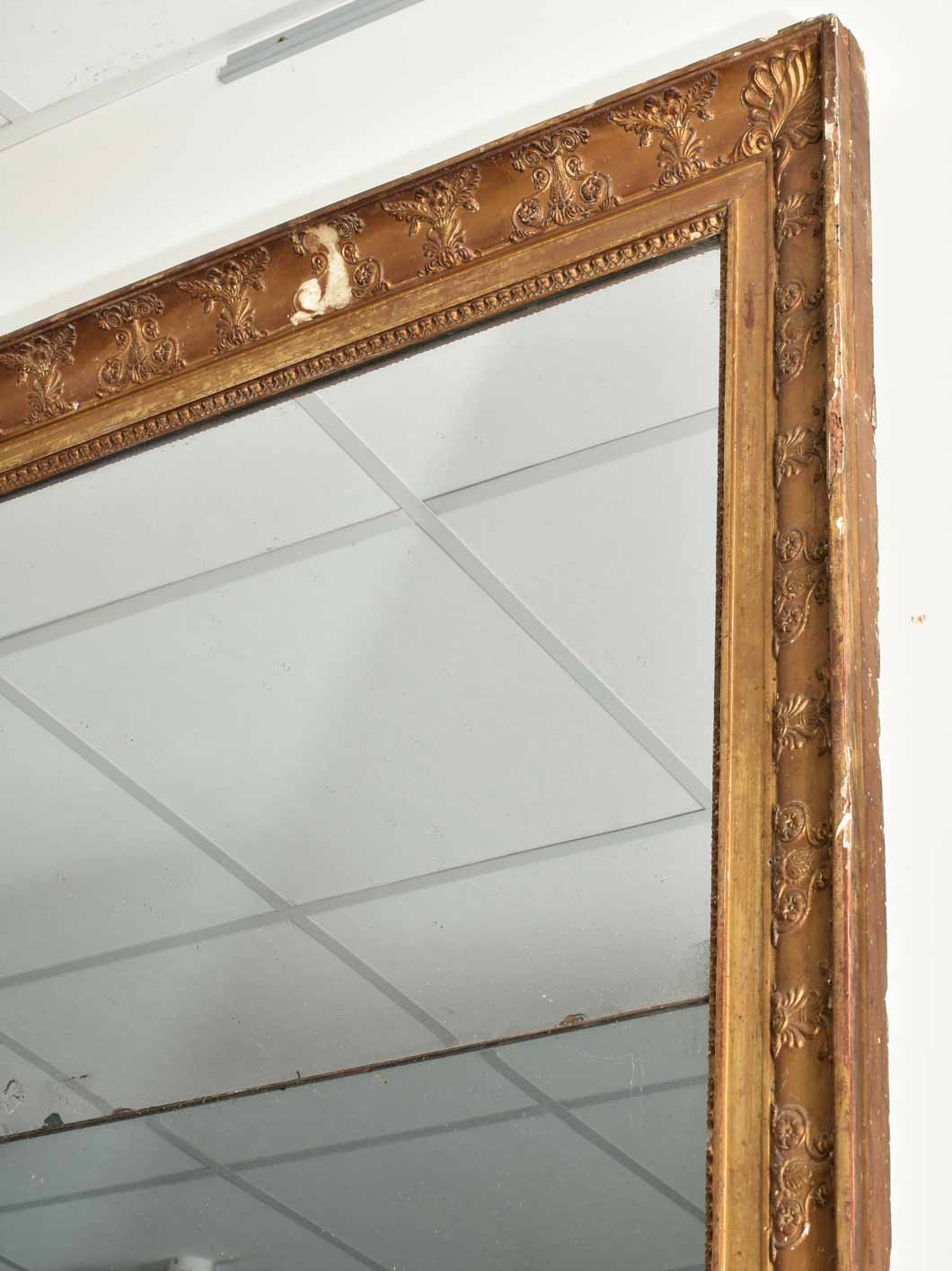 Large gilt Directoire mirror with two panes 46" x 73¾"