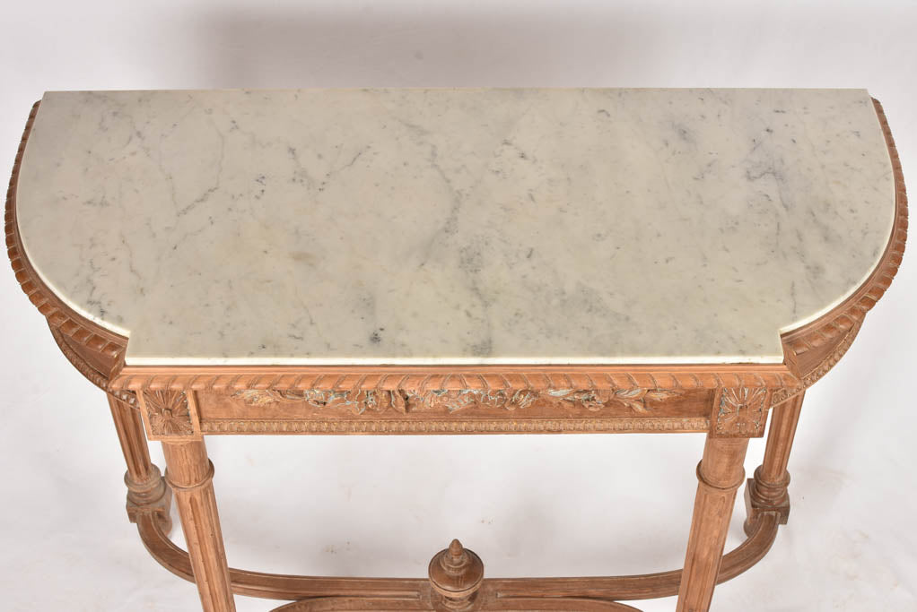 Unique floral carved wooden console