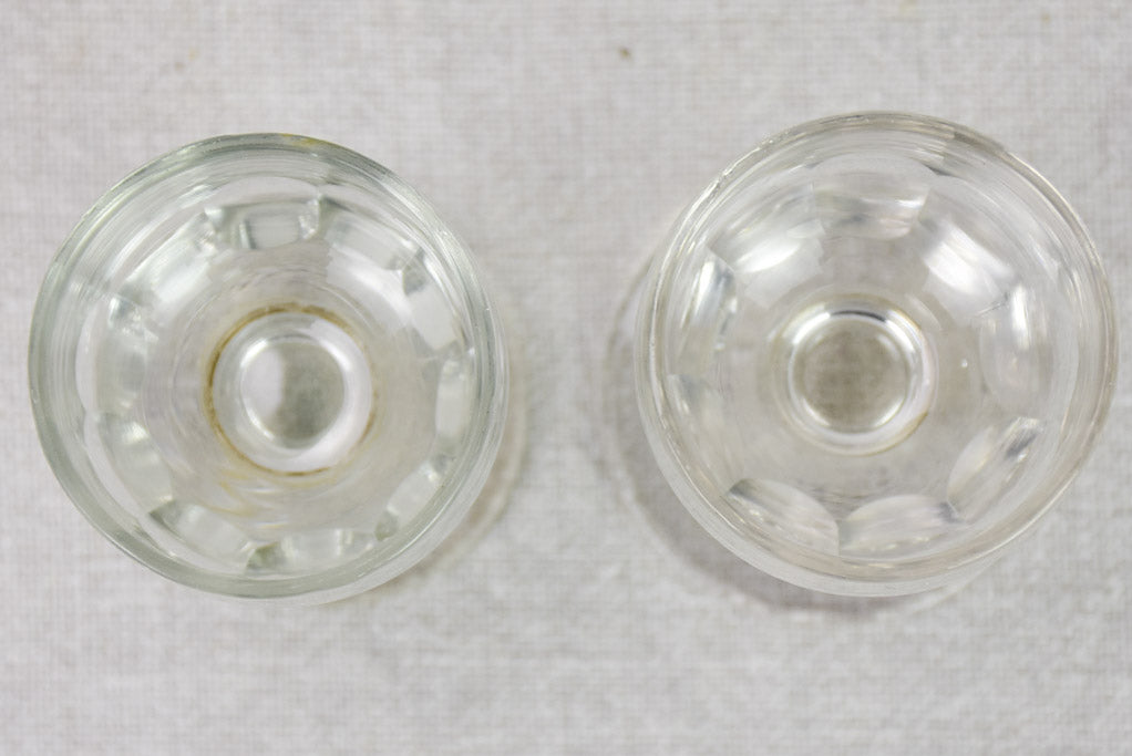 Lot of 16 blown glass digestif glasses from the early 20th century