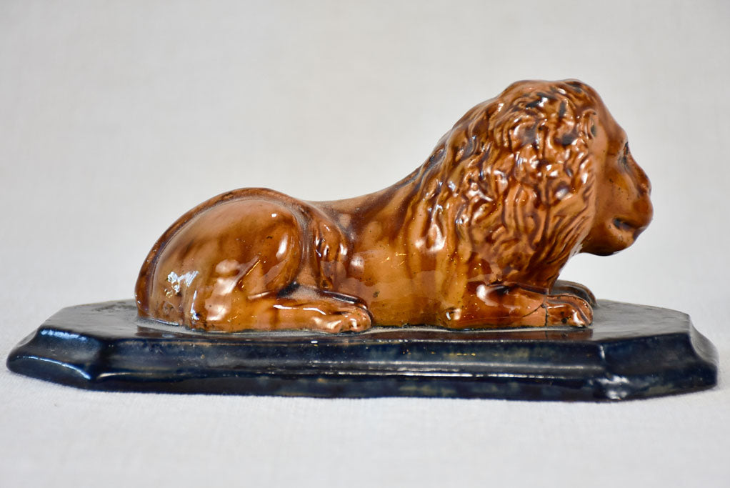 19th century ceramic lion ornament