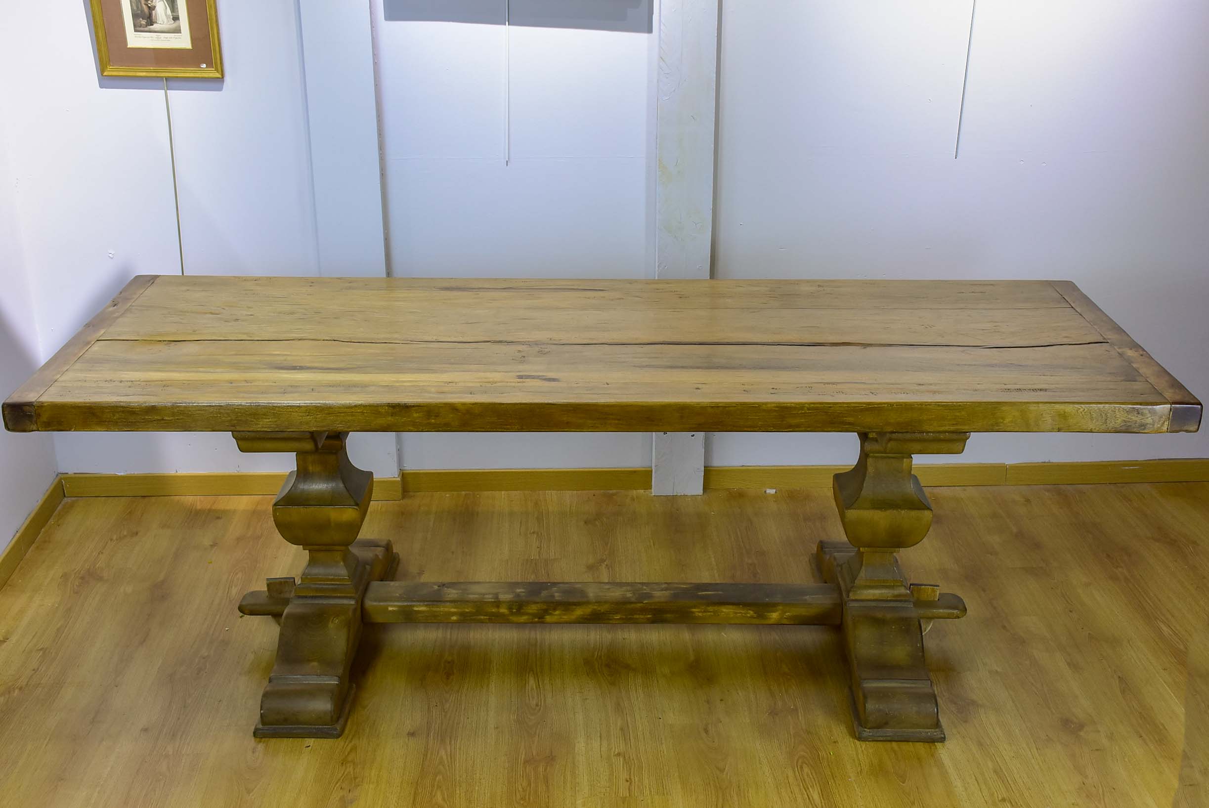 Large antique rustic French dining table