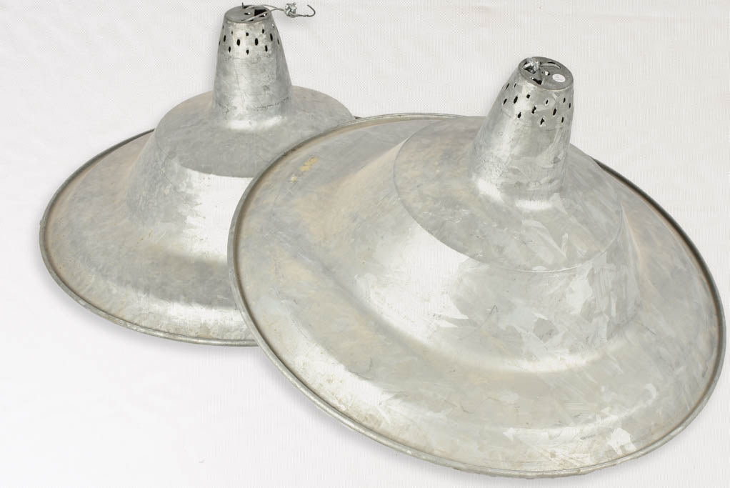 2 huge industrial suspension lights 28¼"