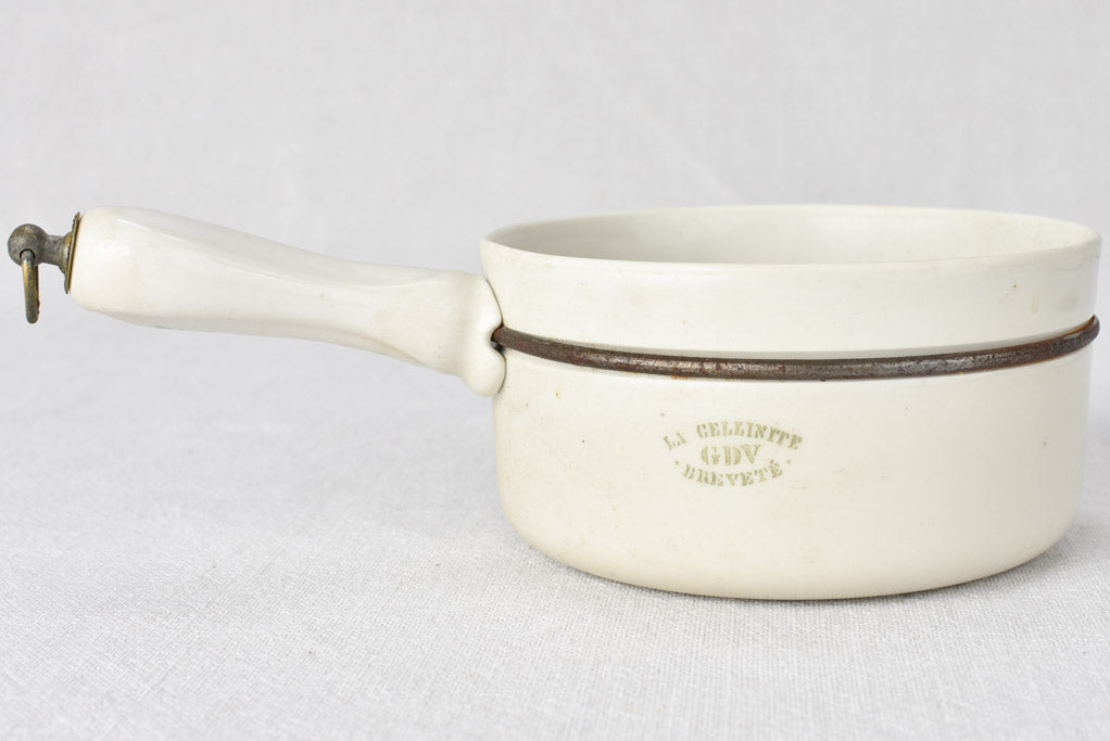 Set of 5 porcelain saucepans branded Cellinite CDV