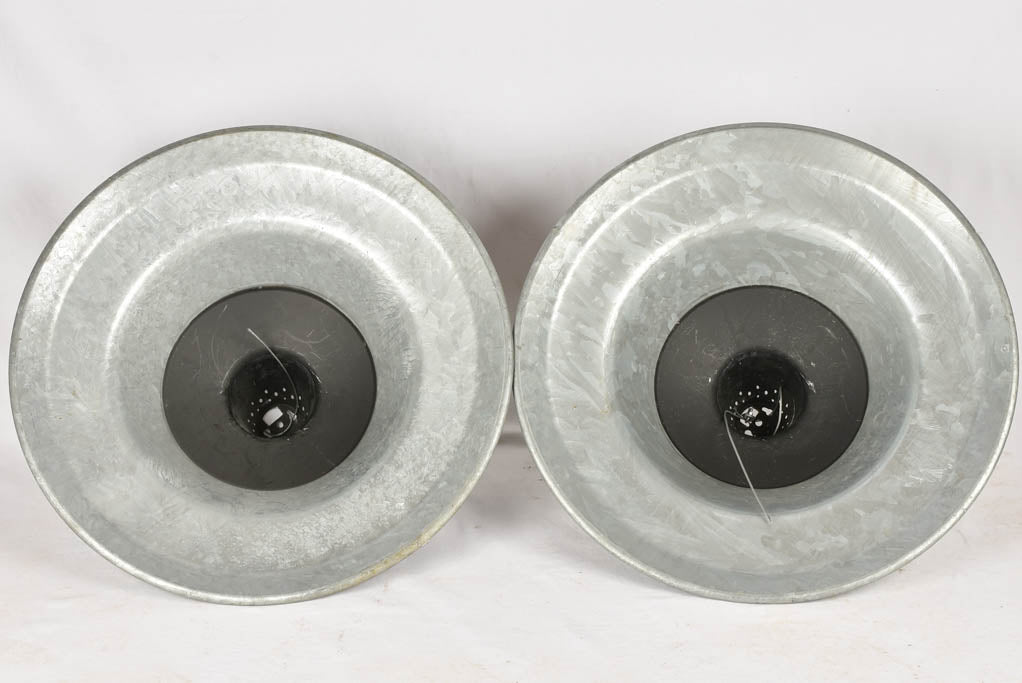 2 huge industrial suspension lights 28¼"