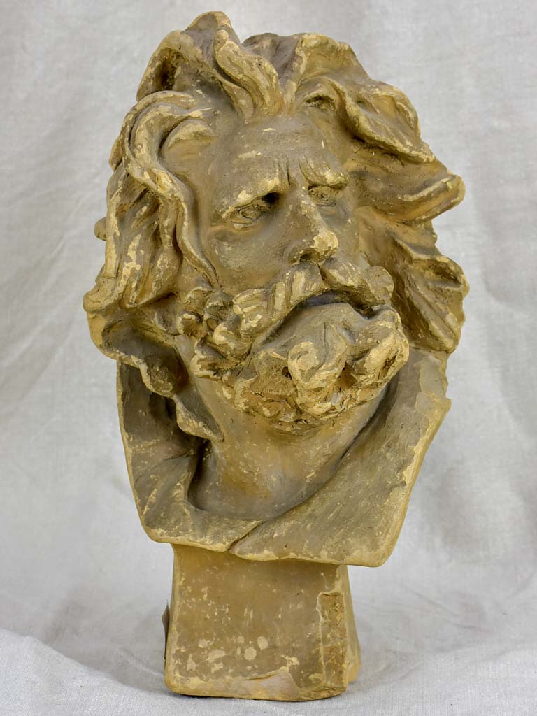 Antique sculpture of a God - signed Rude - terracotta