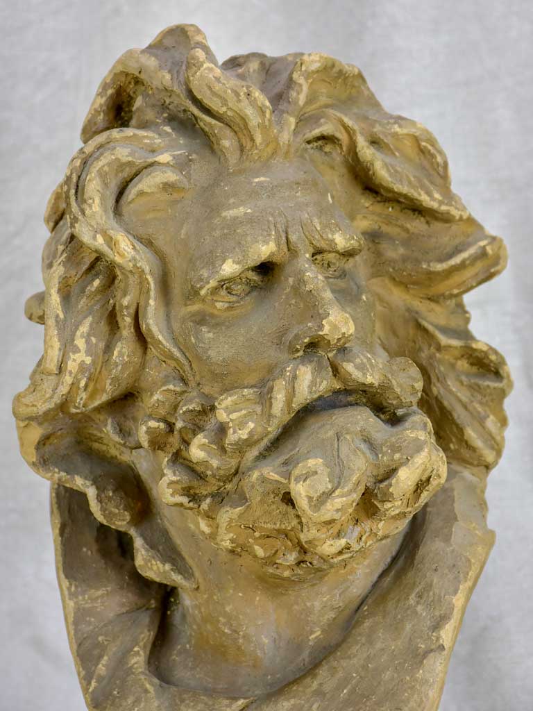 Antique sculpture of a God - signed Rude - terracotta