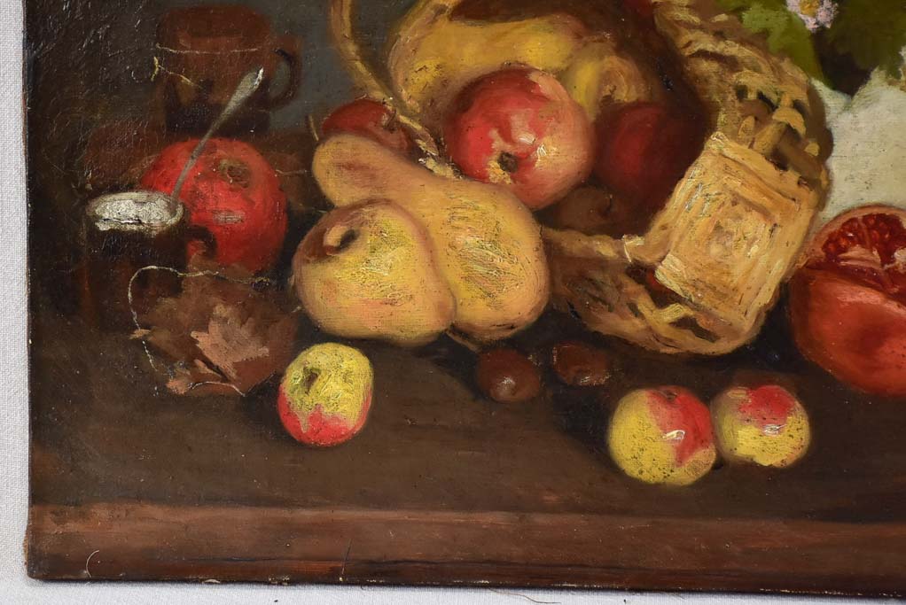 19th century still life with autumnal fruit - Anonymous 18" x 21¾"