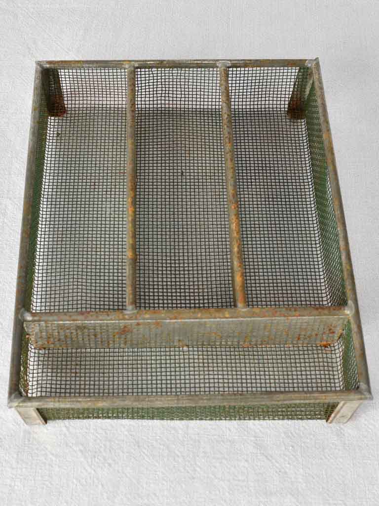 3 wire mesh cutlery trays from the 1950s. 13½"