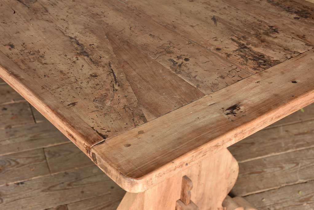 Antique oak farm table - dining table - 80¾"