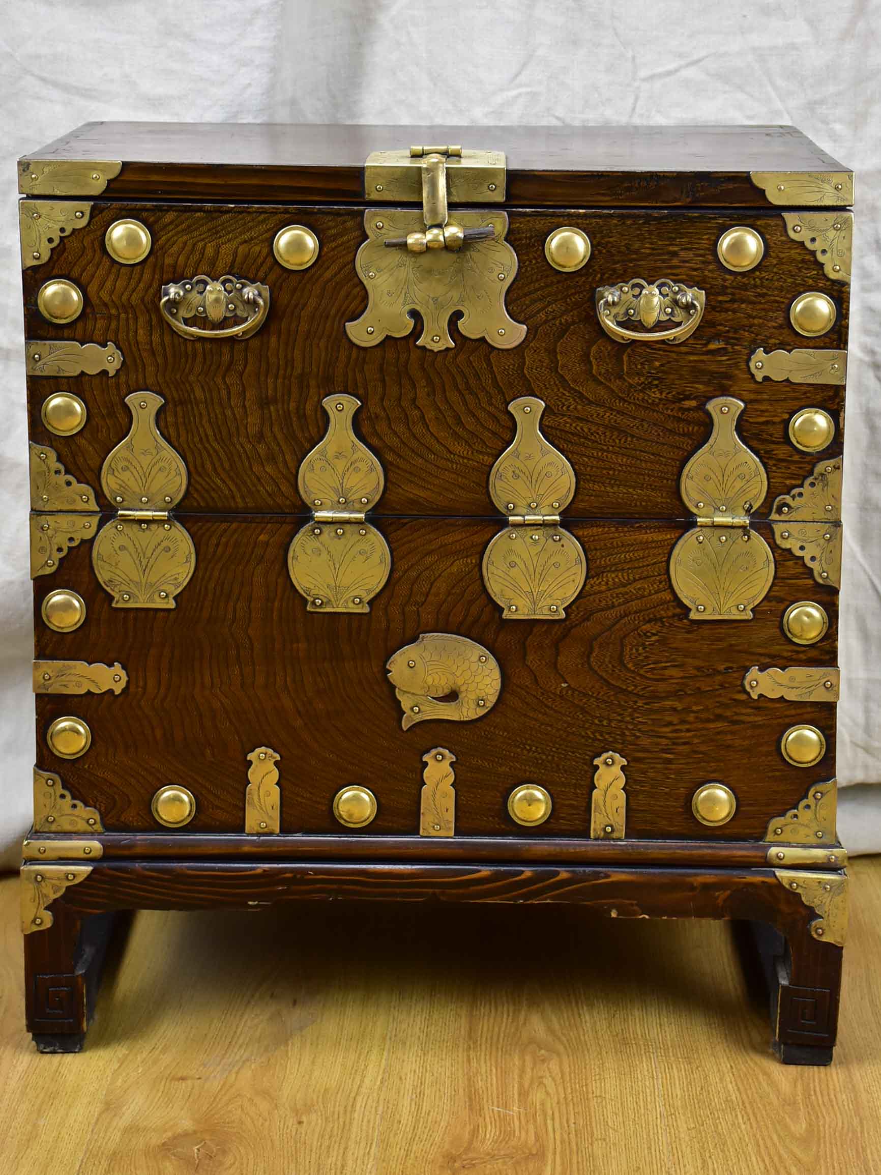 Pair of early 20th Century Korean trunks / nightstands