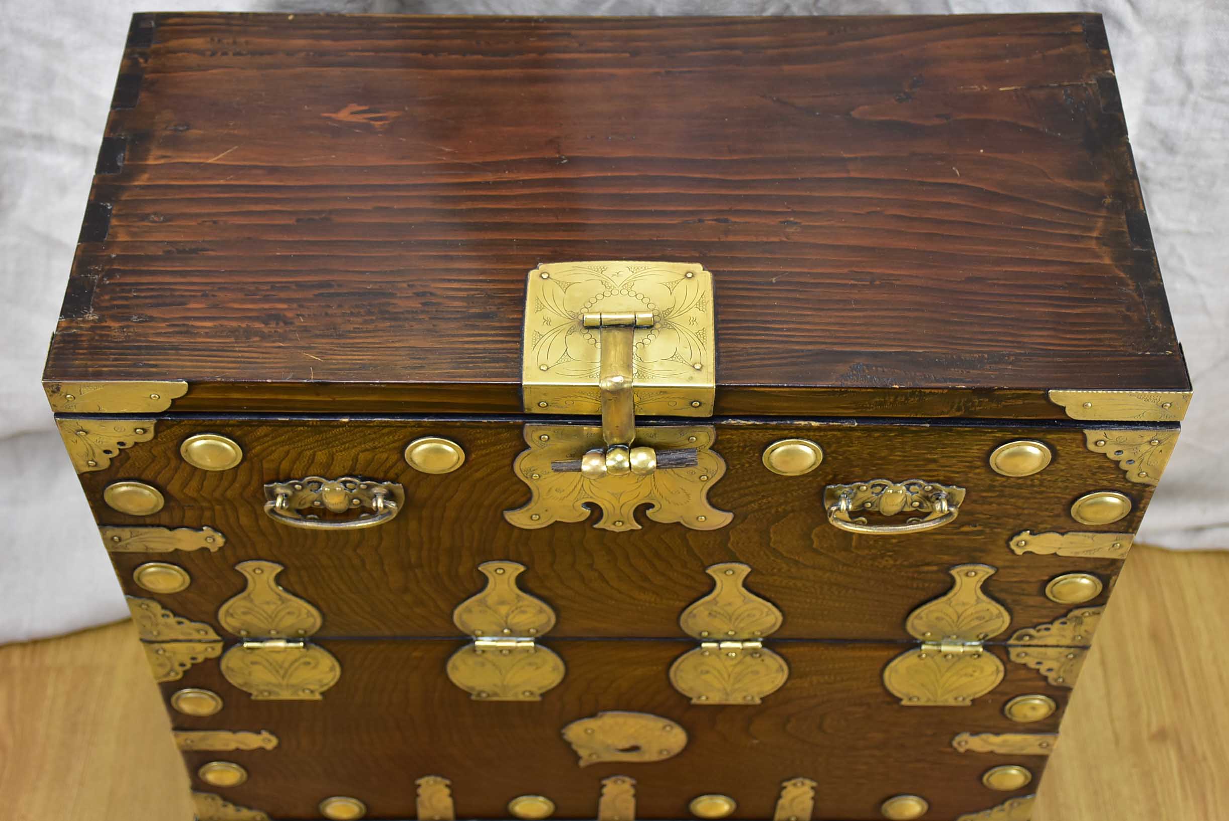 Pair of early 20th Century Korean trunks / nightstands